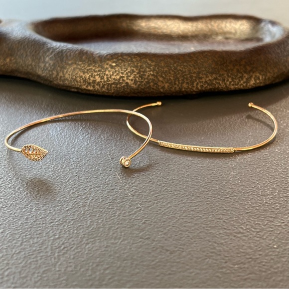 Aldo Peila brand slip on gold plated bracelet set good for wide width wrists - Picture 4 of 6